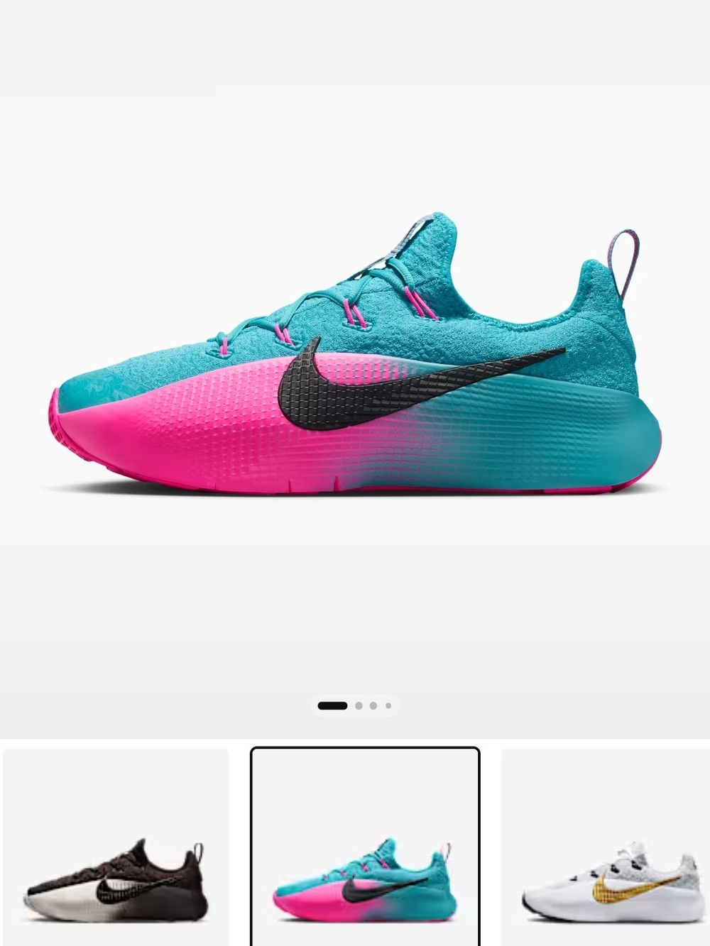 Nike Men's Teal & Pink Athletic Sneaker Lebron TR 1